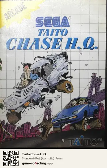 Taito Chase H.Q. Sega Master System, Australia box front