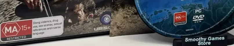 Far Cry 3, the Australian classification mark on its front