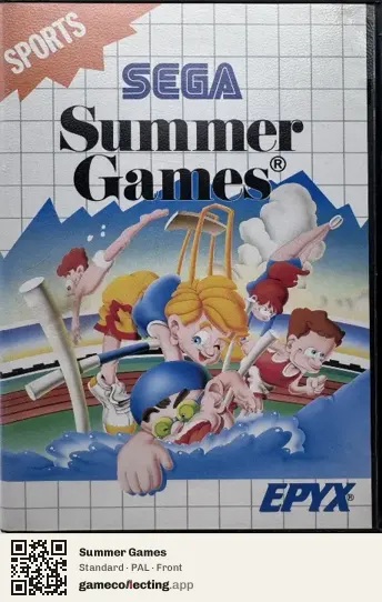 Summer Games Sega Master System, PAL box front