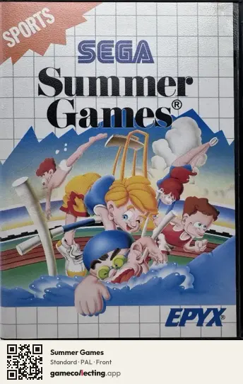 Summer Games Sega Master System, PAL box front