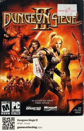 Dungeon Siege II Computer, NTSC box front