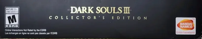 Dark Souls III, the ESRB box on its front