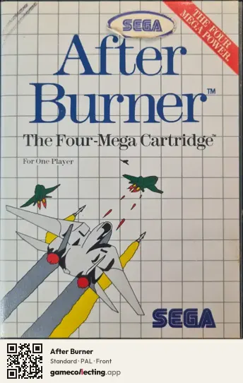 After Burner Sega Master System, PAL box front