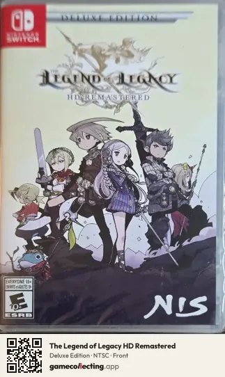 The Legend of Legacy HD Remastered Nintendo Switch, NTSC box front