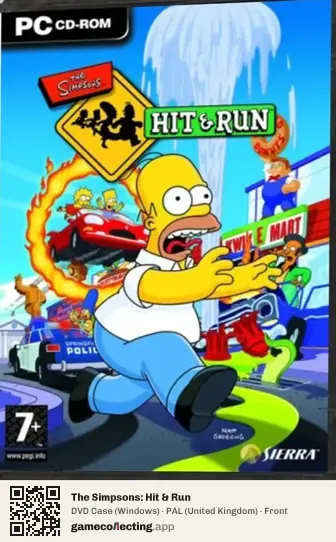 The Simpsons: Hit & Run Computer, United Kingdom box front