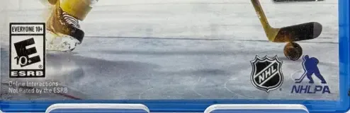 NHL 15, the ESRB box on its front