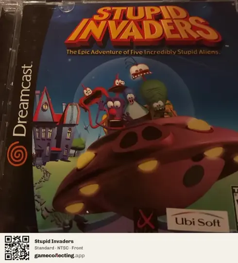 Stupid Invaders Sega Dreamcast, NTSC box front