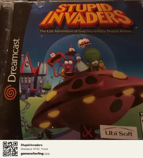 Stupid Invaders Sega Dreamcast, NTSC box front