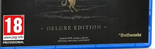 The Elder Scrolls IV: Oblivion Remastered, the PEGI square on its front