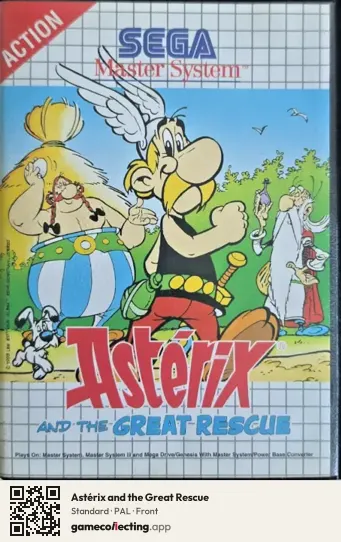 Astérix and the Great Rescue Sega Master System, PAL box front