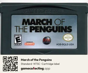 March of the Penguins Game Boy Advance, NTSC cartridge label