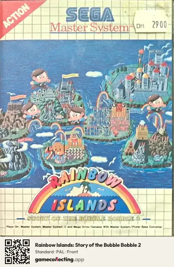 Rainbow Islands: Story of the Bubble Bobble 2 Sega Master System, PAL box front