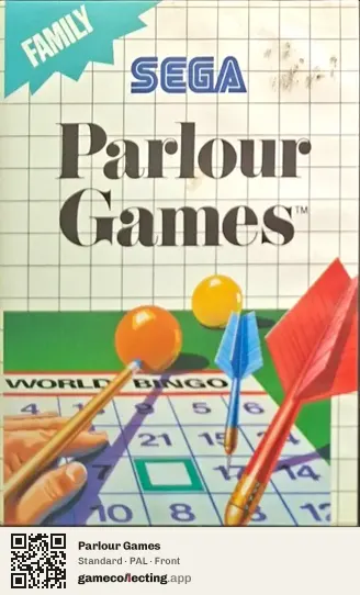 Parlour Games Sega Master System, PAL box front