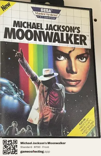 Michael Jackson's Moonwalker Sega Master System, NTSC box front