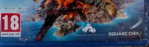 Just Cause 3, the PEGI square on its front