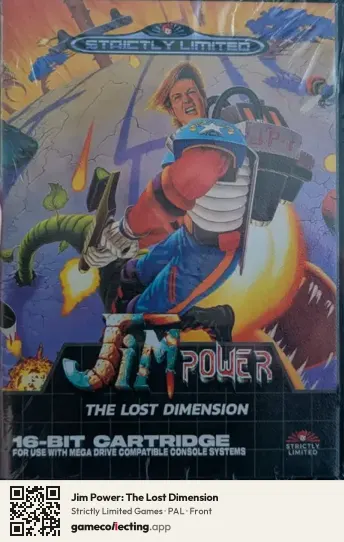 Jim Power: The Lost Dimension Sega Mega Drive / Genesis, PAL box front
