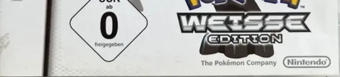 Pokémon White Version, the USK square on its front