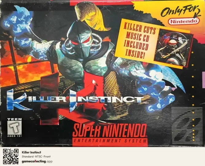 Killer Instinct Super Nintendo Entertainment System, NTSC box front