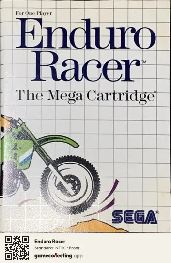 Enduro Racer Sega Master System, NTSC box front