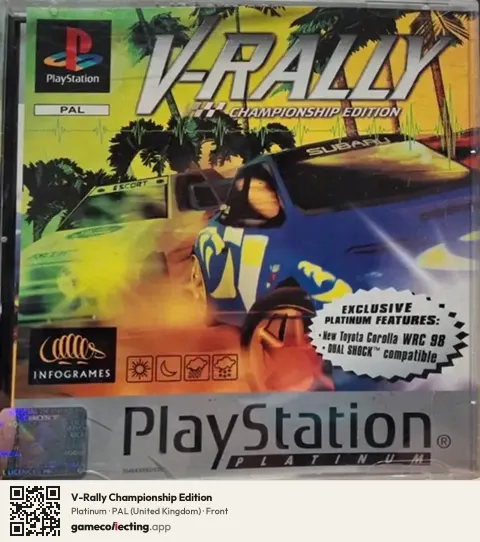 V-Rally Championship Edition PlayStation, United Kingdom box front