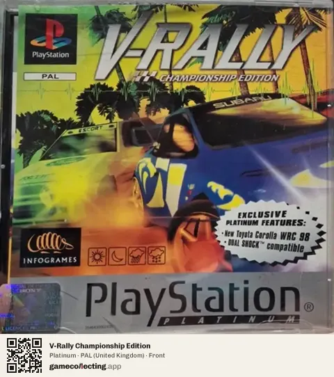 V-Rally Championship Edition PlayStation, United Kingdom box front