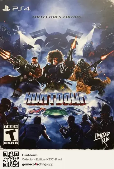 Huntdown PlayStation 4, NTSC box front
