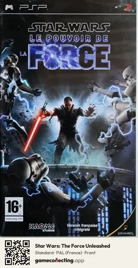 Star Wars: The Force Unleashed PlayStation Portable, France box front