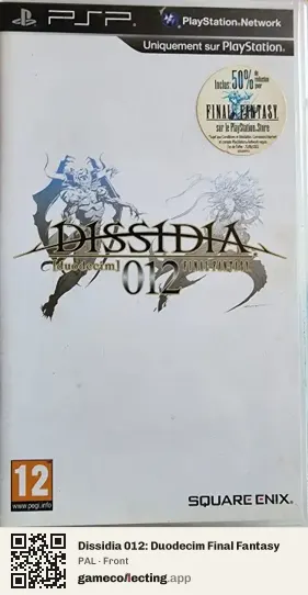 Dissidia 012: Duodecim Final Fantasy PlayStation Portable, PAL box front