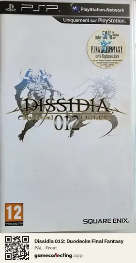 Dissidia 012: Duodecim Final Fantasy PlayStation Portable, PAL box front