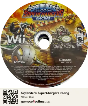 Skylanders: SuperChargers Racing Nintendo Wii, NTSC disc