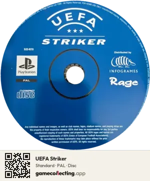 UEFA Striker PlayStation, PAL disc