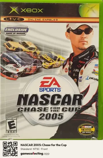 NASCAR 2005: Chase for the Cup Xbox, NTSC box front