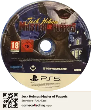 Jack Holmes: Master of Puppets PlayStation 5, PAL disc