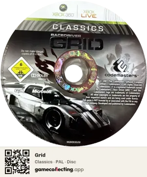 Grid Xbox 360, PAL disc
