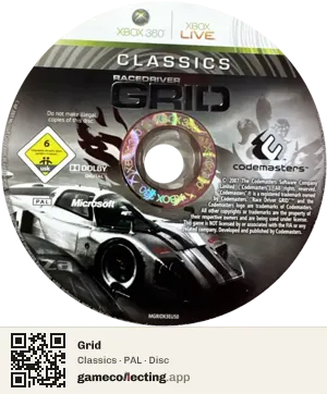 Grid Xbox 360, PAL disc