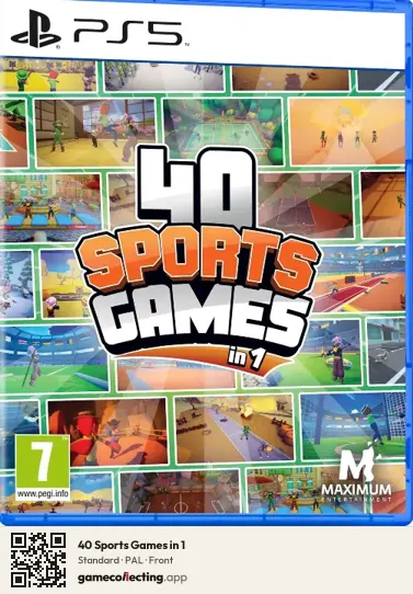 40 Sports Games in 1 PlayStation 5, PAL box front