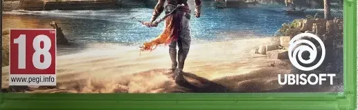 Assassin's Creed: Origins, the USK square on its front