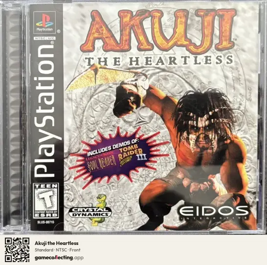 Akuji the Heartless PlayStation, NTSC box front