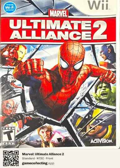 Marvel: Ultimate Alliance 2 Nintendo Wii, NTSC box front
