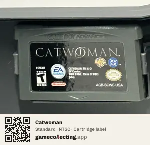Catwoman Game Boy Advance, NTSC cartridge label