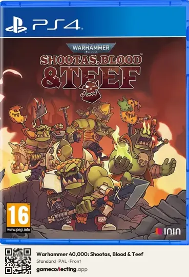 Warhammer 40,000: Shootas, Blood & Teef PlayStation 4, PAL box front