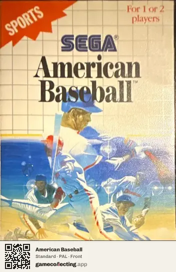 American Baseball Sega Master System, PAL box front