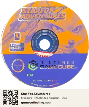 Star Fox Adventures Nintendo GameCube, PAL disc