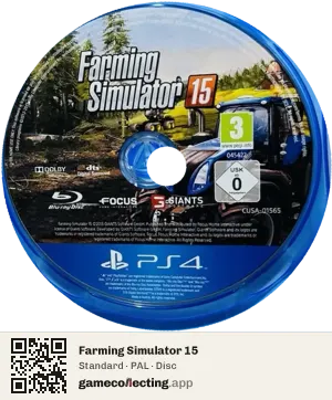 Farming Simulator 15 PlayStation 4, PAL disc