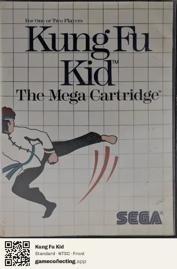 Kung Fu Kid Sega Master System, NTSC box front