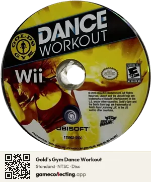 Gold's Gym Dance Workout Nintendo Wii, NTSC disc