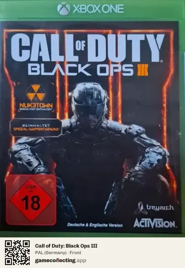 Call of Duty: Black Ops III Xbox One, Germany box front