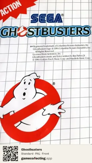 Ghostbusters Sega Master System, PAL box front