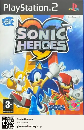 Sonic Heroes PlayStation 2, PAL box front