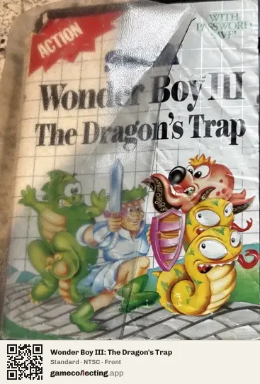 Wonder Boy III: The Dragon's Trap Sega Master System, NTSC box front